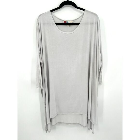 FREE PEOPLE Beach Flawed Light Gray Long Sleeve Oversized Swim Cover Up XS Small - Picture 1 of 7